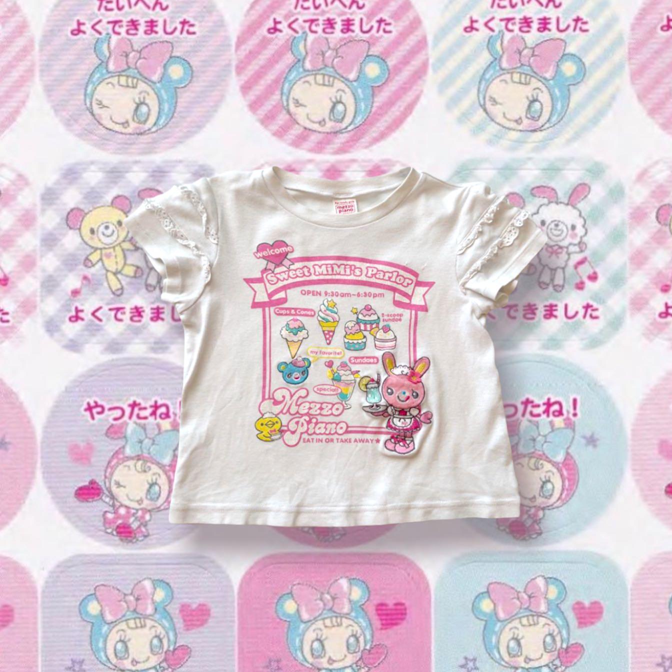 Mezzo Piano Sweet Mimi S Parlour Baby Tee Crop Top Y2k Cute Japanese Women S Fashion Tops Shirts On Carousell