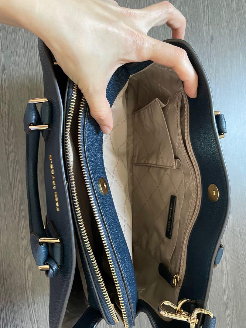 Mk camille large pebbled leather satchel best sale