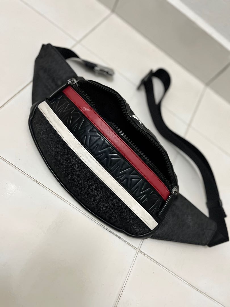 Michael Kors Mens Beltbag Fanny pack Black, Luxury, Bags & Wallets on  Carousell