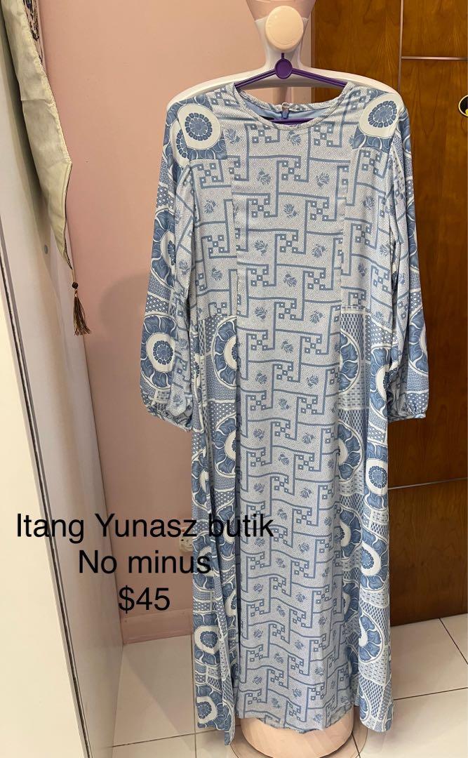 Muslimah long dress itang yunasz butik dress hari raya dress party dress
