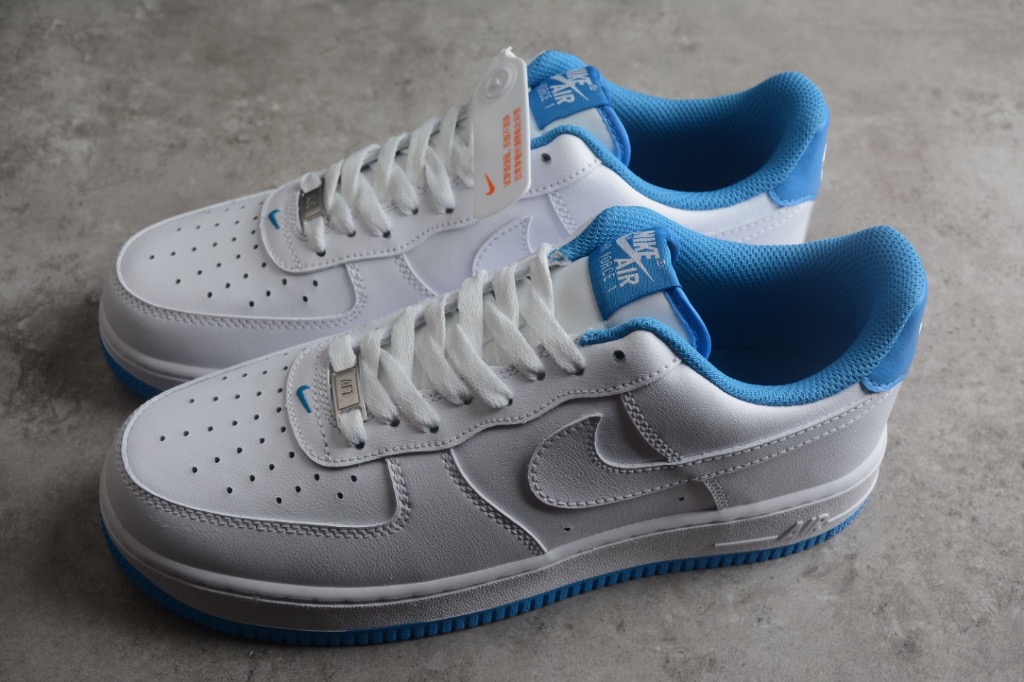 Nike air force 1 low white and blue top