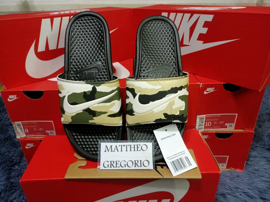nike benassi camo