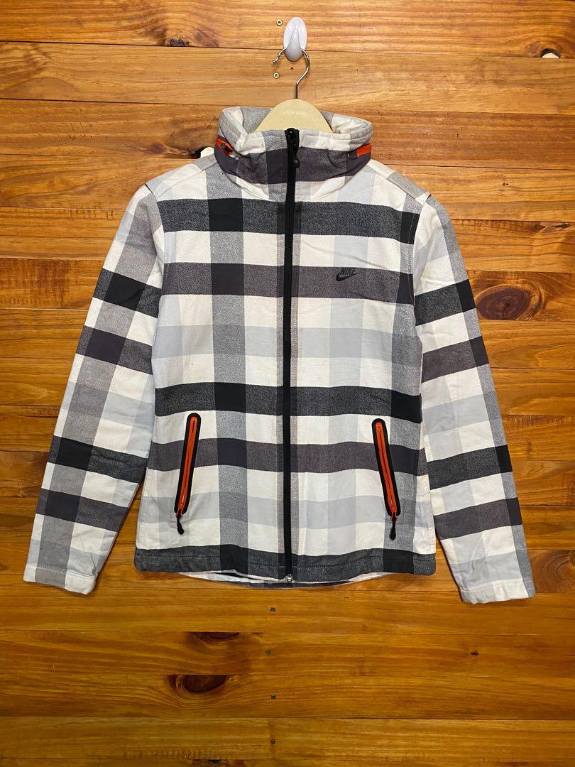 Nike plaid jacket clearance