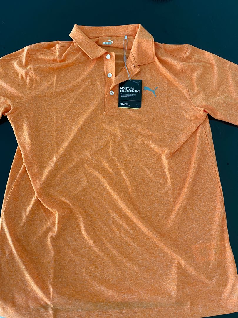 Puma orange golf shirt top