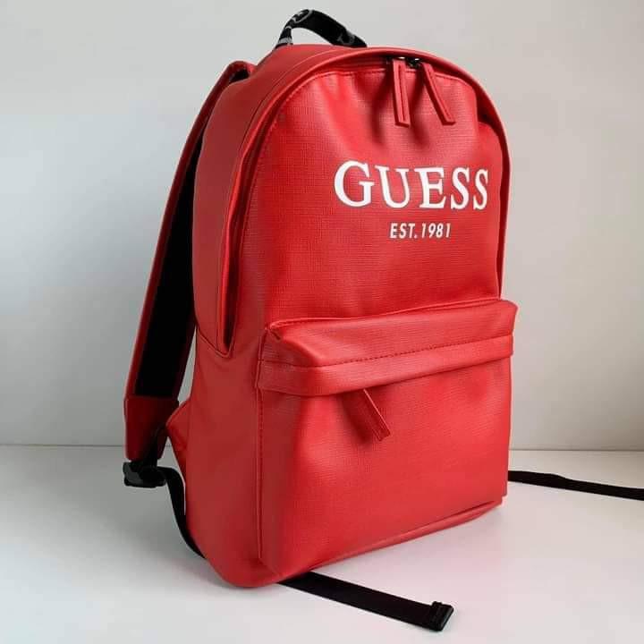 Guess red backpack hot sale