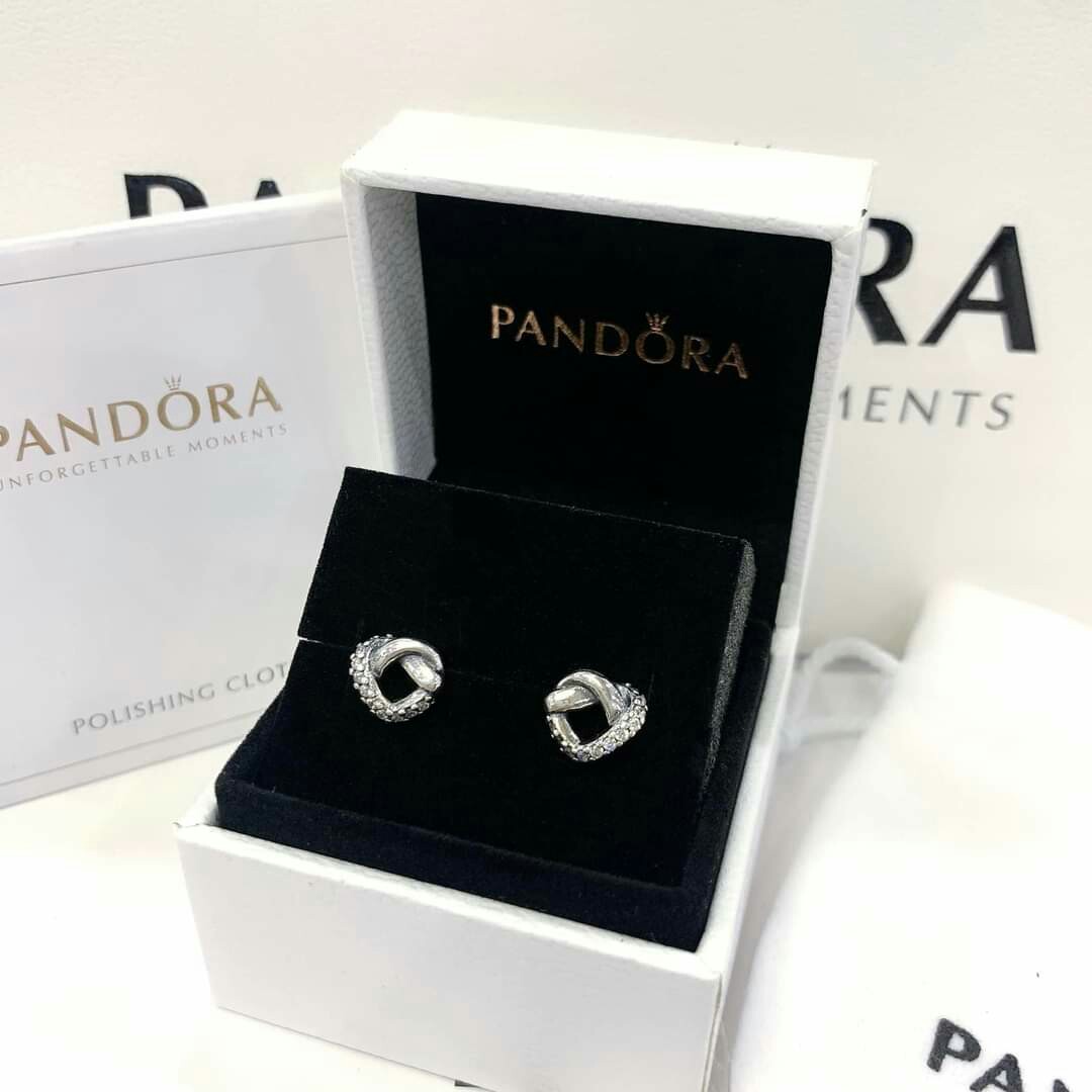 Pandora knotted heart earring, Women's 