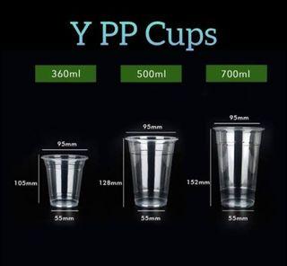 Custom Printing Logo Cheap 10oz 12oz 16oz 22oz 32oz 500ml Clear Cold Drink  PP Disposable Plastic Cups with Lids - China Plastic Cup and Bubble Tea Cups  price