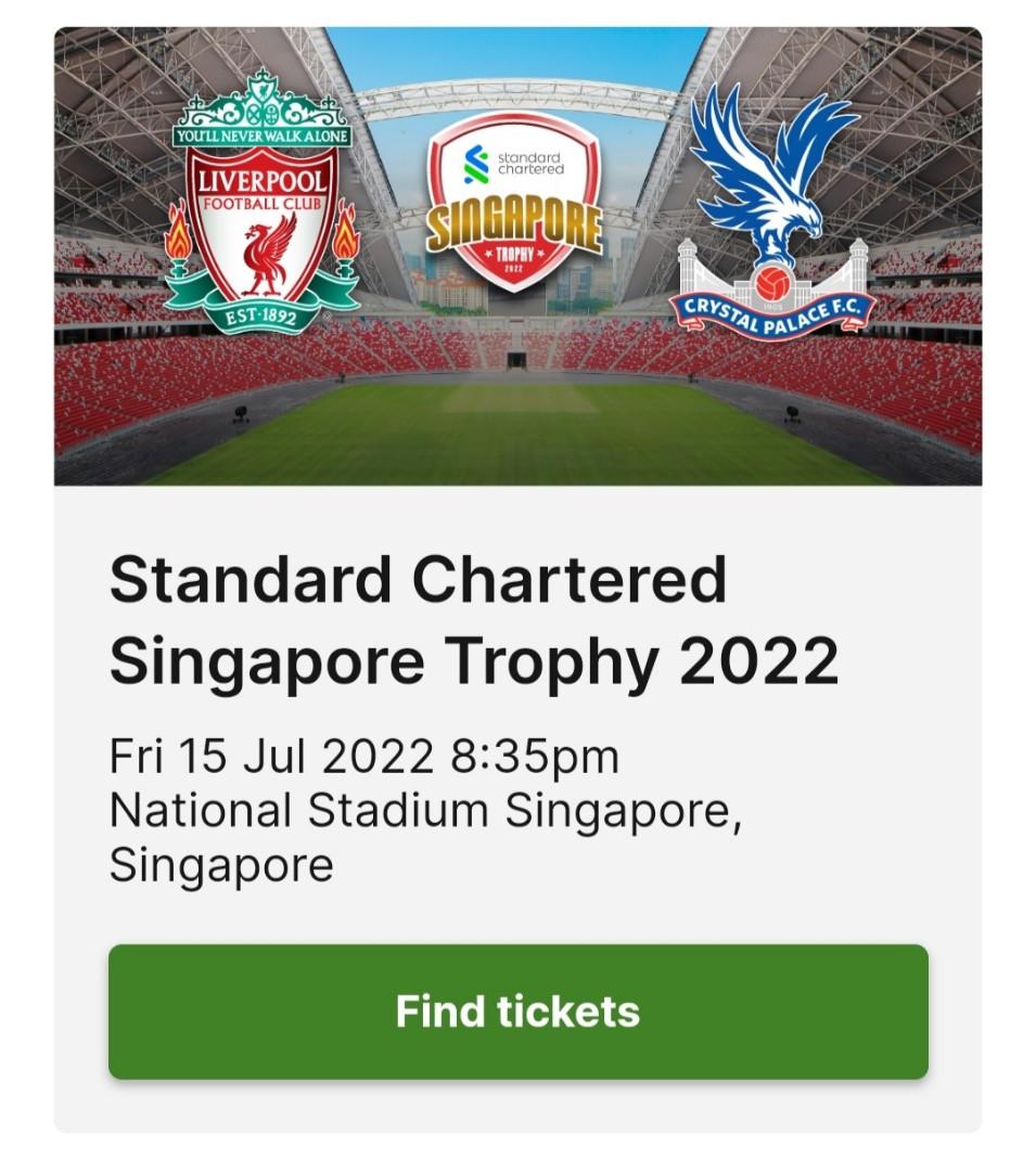 (Platinum Ticket) Standard Chartered Singapore Trophy 2022 15 Jul