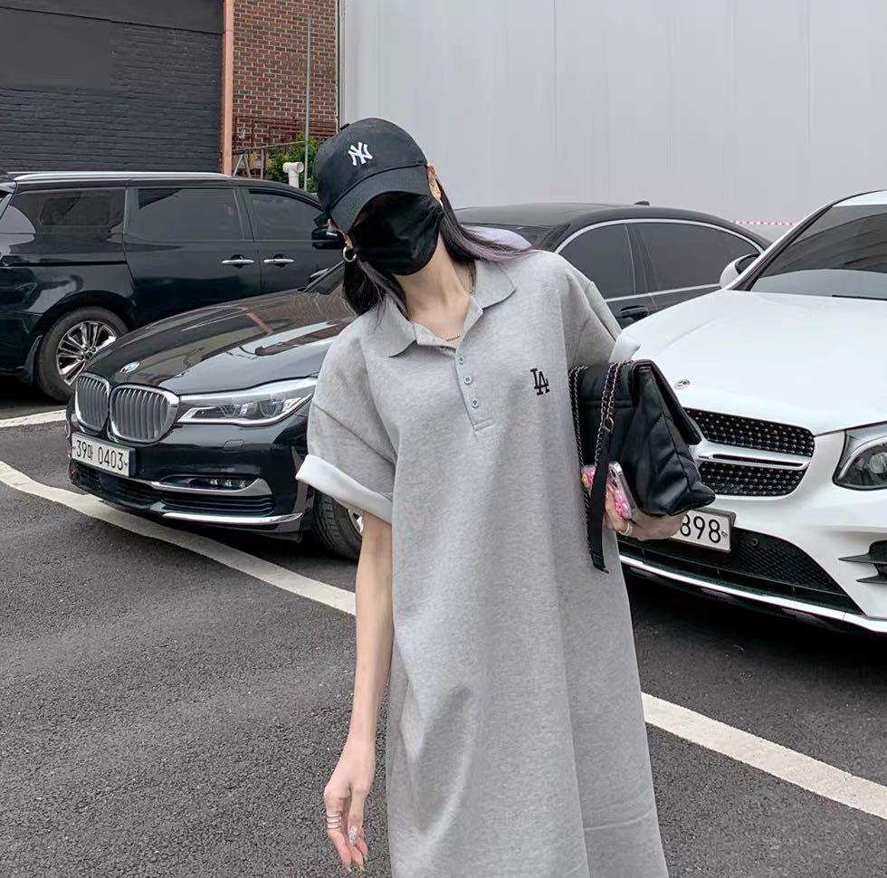 Plus size Polo tee shirt dress Women s Fashion Dresses Sets