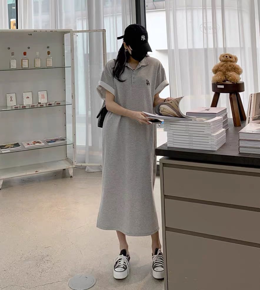 Plus size Polo tee shirt dress Women s Fashion Dresses Sets