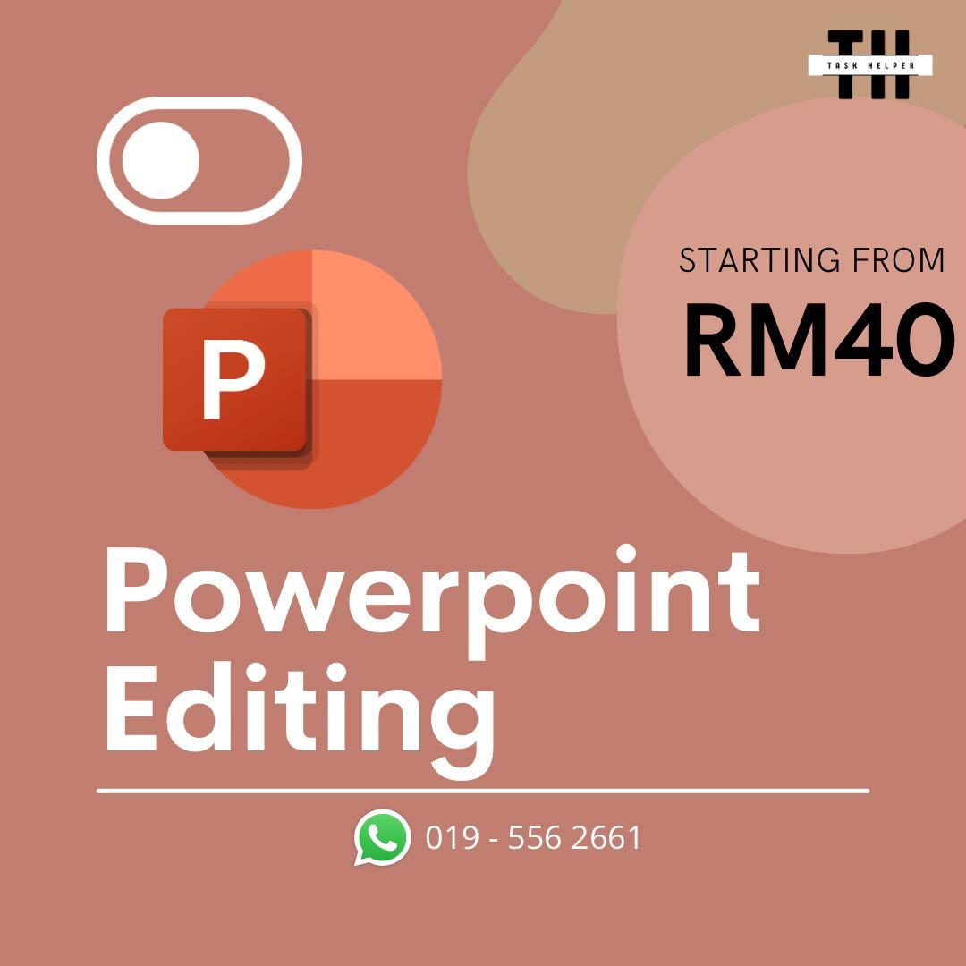 Powerpoint Editing Helper, Services, Tuition on Carousell