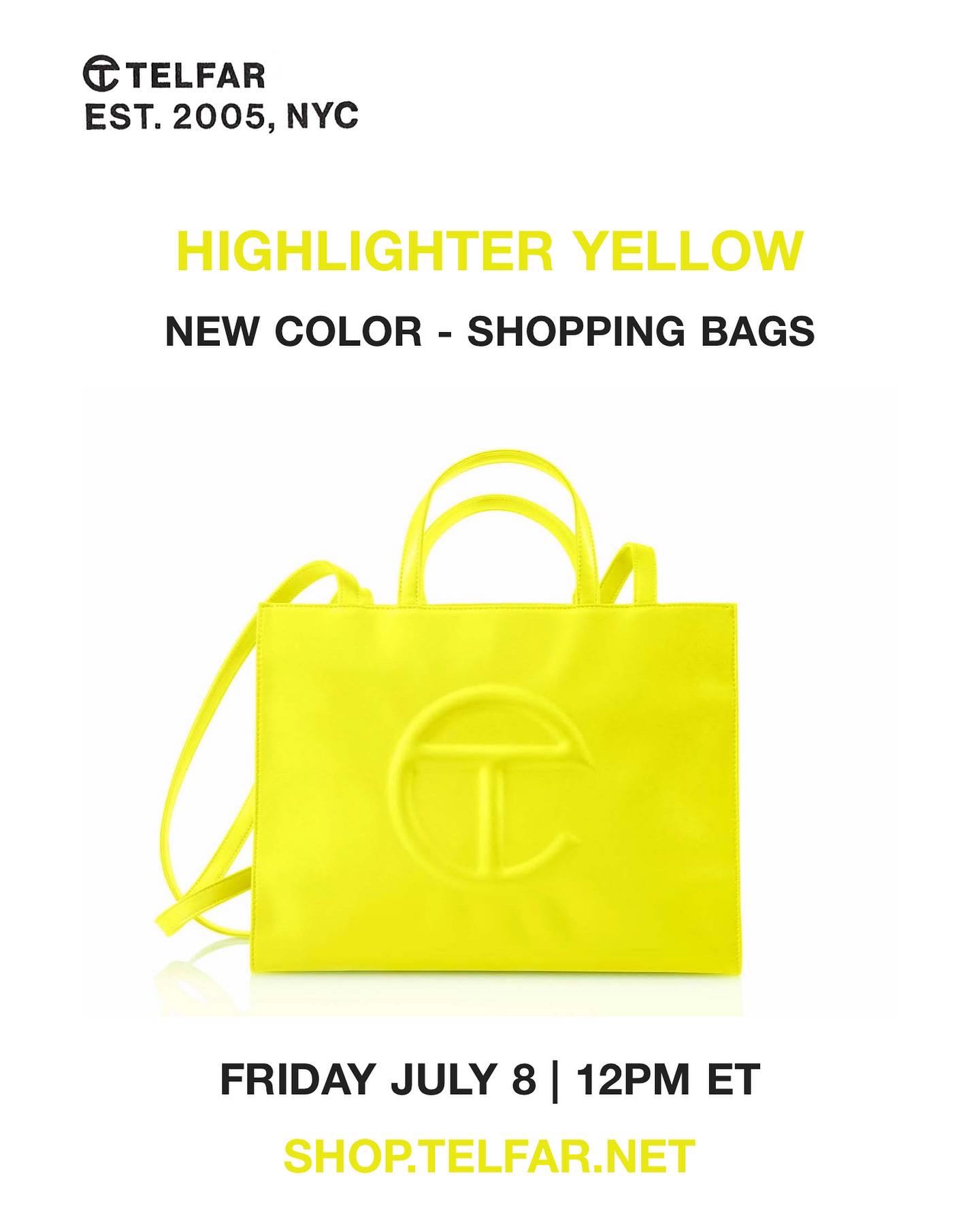 Preorder Telfar in Highlighter Yellow, Luxury, Bags & Wallets on
