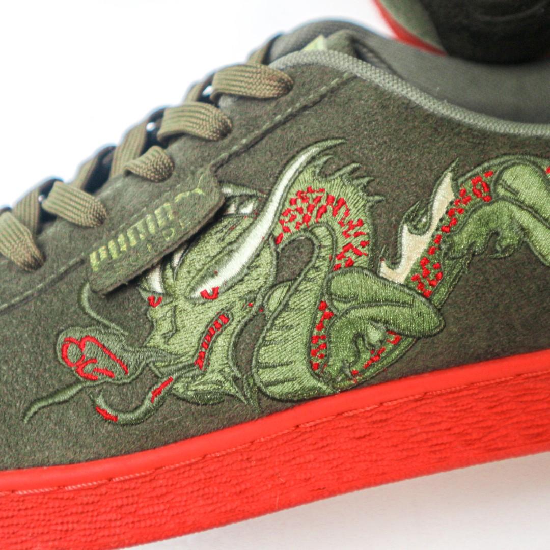 Puma court discount classic dragon patch