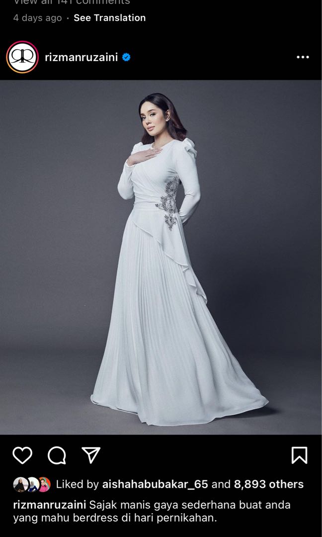 Rizman Ruzaini bridal rtw Women s Fashion Muslimah Fashion Dresses on Carousell