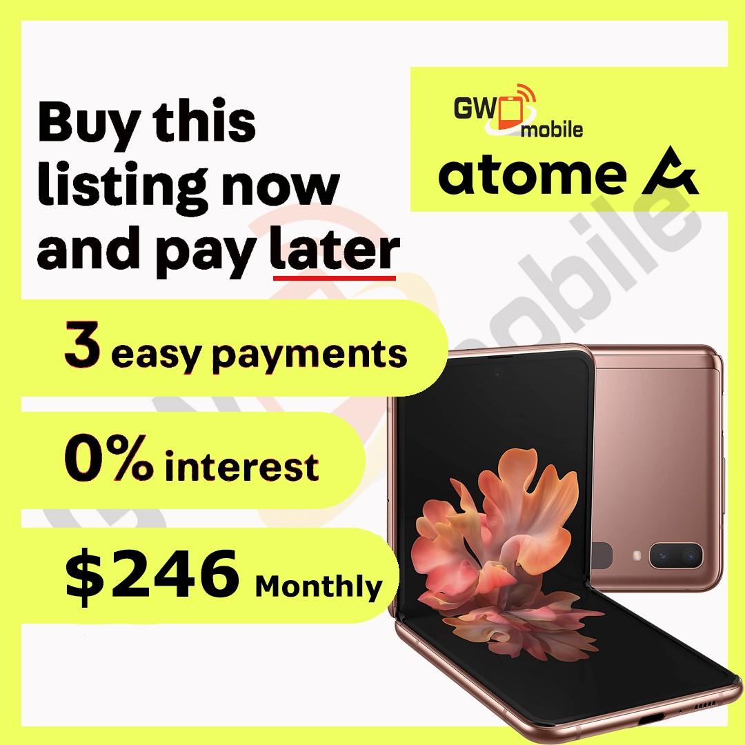 Samsung Z flip 5G Atome installment plan, Mobile Phones Gadgets