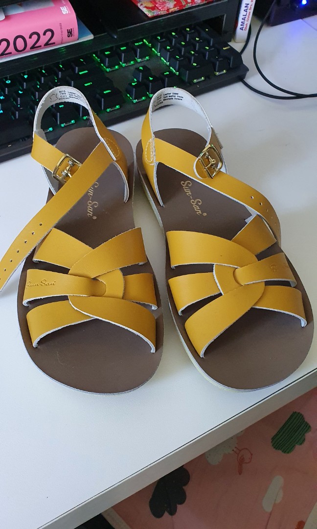 Saltwater discount mustard sandals