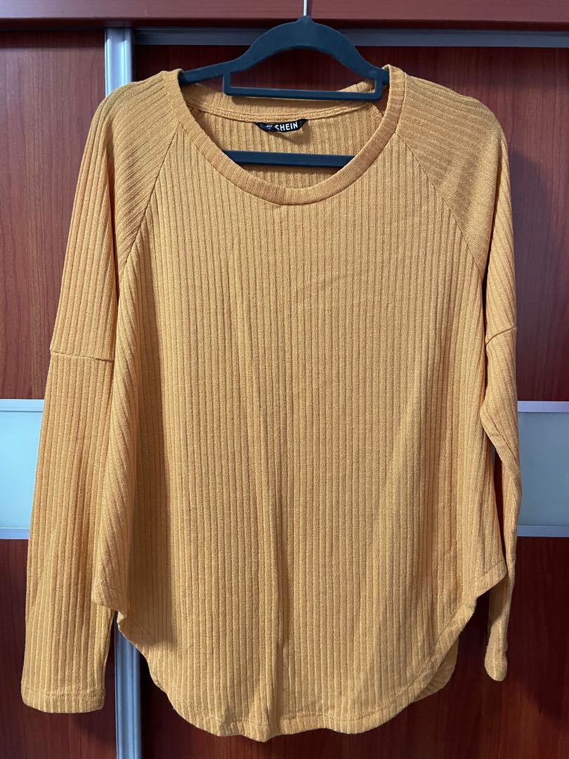 SHEIN Pullover in Mustard, Women's 