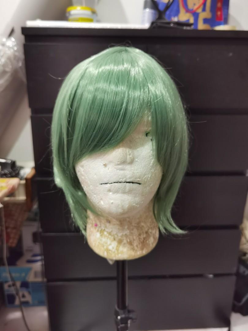 Short green wig cosplay hotsell
