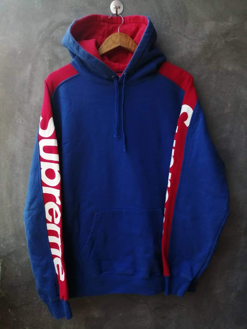 Supreme red and blue hoodie clearance