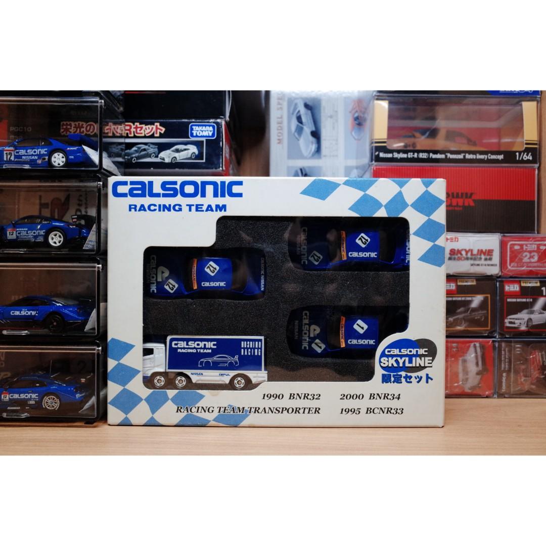 未開封　calsonic RACING TEAM calsonic SKYLINE　限定セット(R32.R33.R34.トランスポーター) Calsonic Team Impul \u0026 Kondo Racing Secure Championship Double For