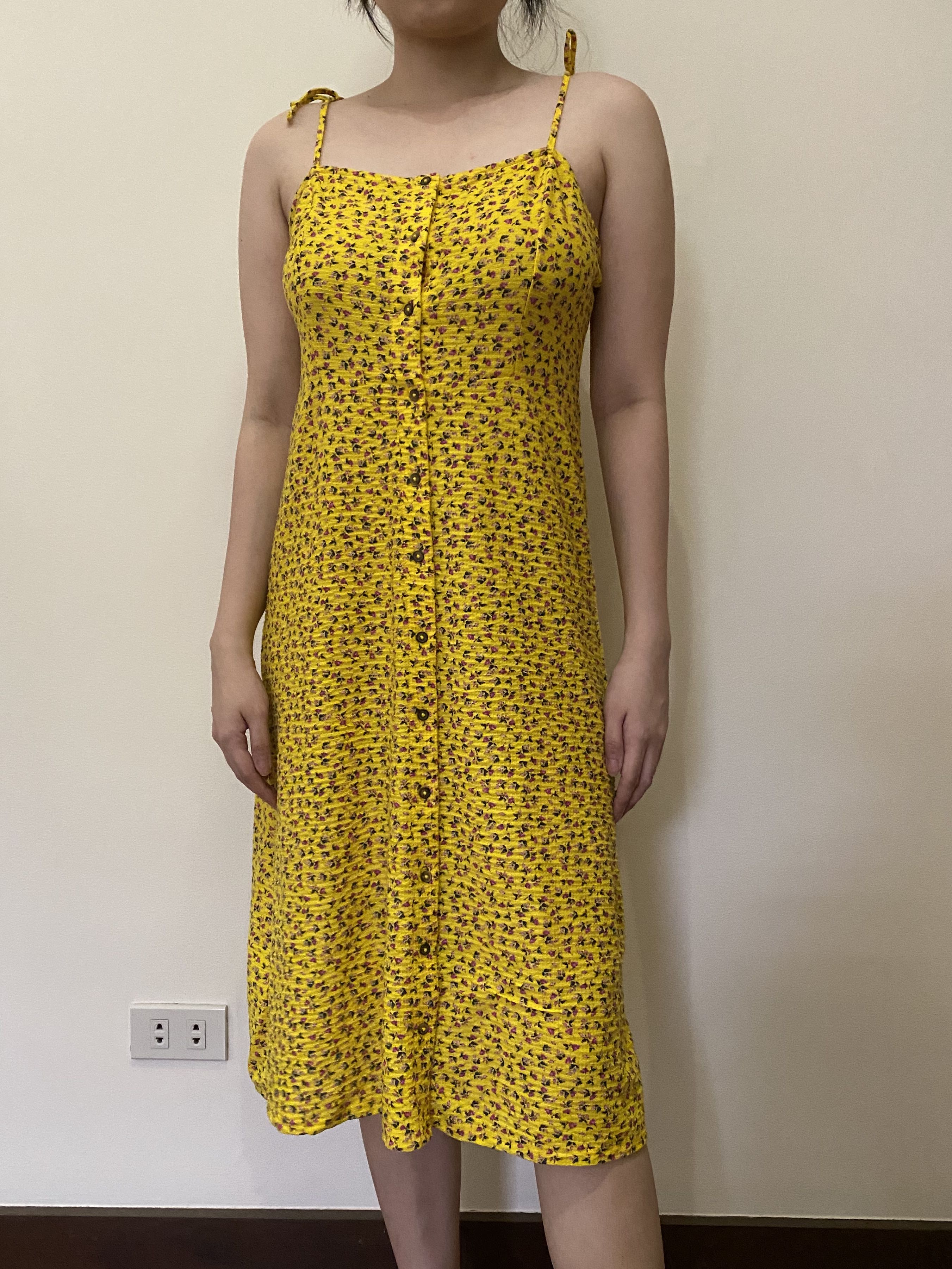 Topshop yellow shop dress