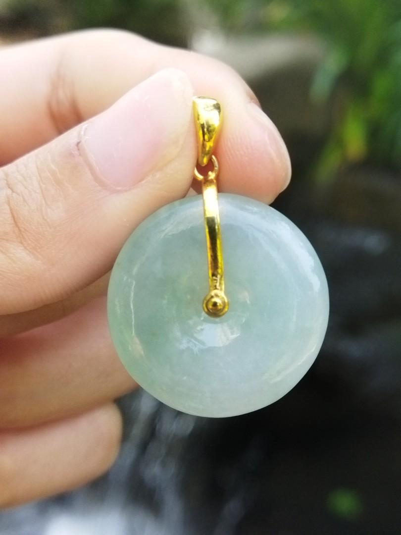 Jade discount donut pendant