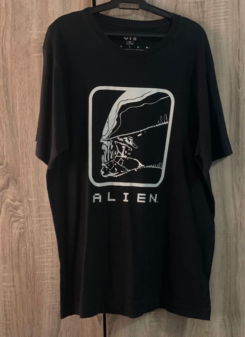Uniqlo Black Alien Shirt Men S Fashion Tops Sets Tshirts Polo Shirts On Carousell