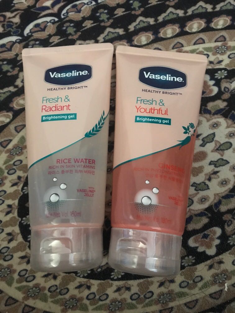 VASELINE BRIGHTENING GEL RICE WATER/ GINSENG, Beauty & Personal Care