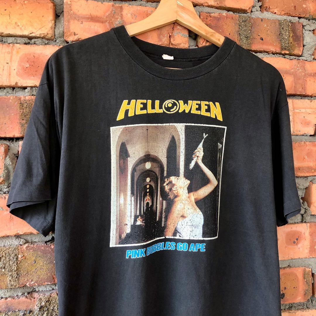 Helloween90年代ヴィンテージｔシャツpink Bubbles Go Ape Bizarromesa Com