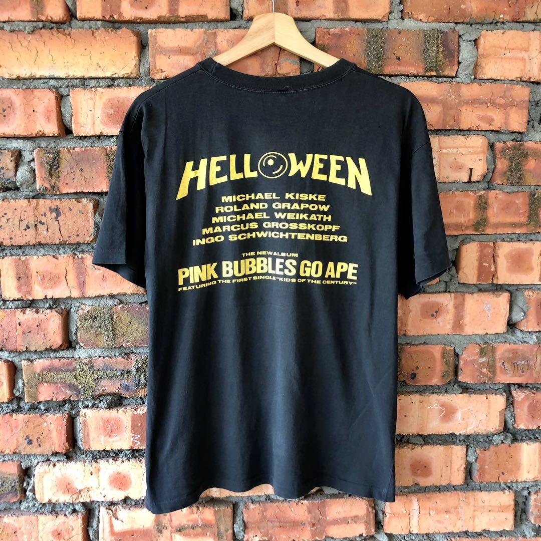 Helloween90年代ヴィンテージｔシャツpink Bubbles Go Ape Bizarromesa Com