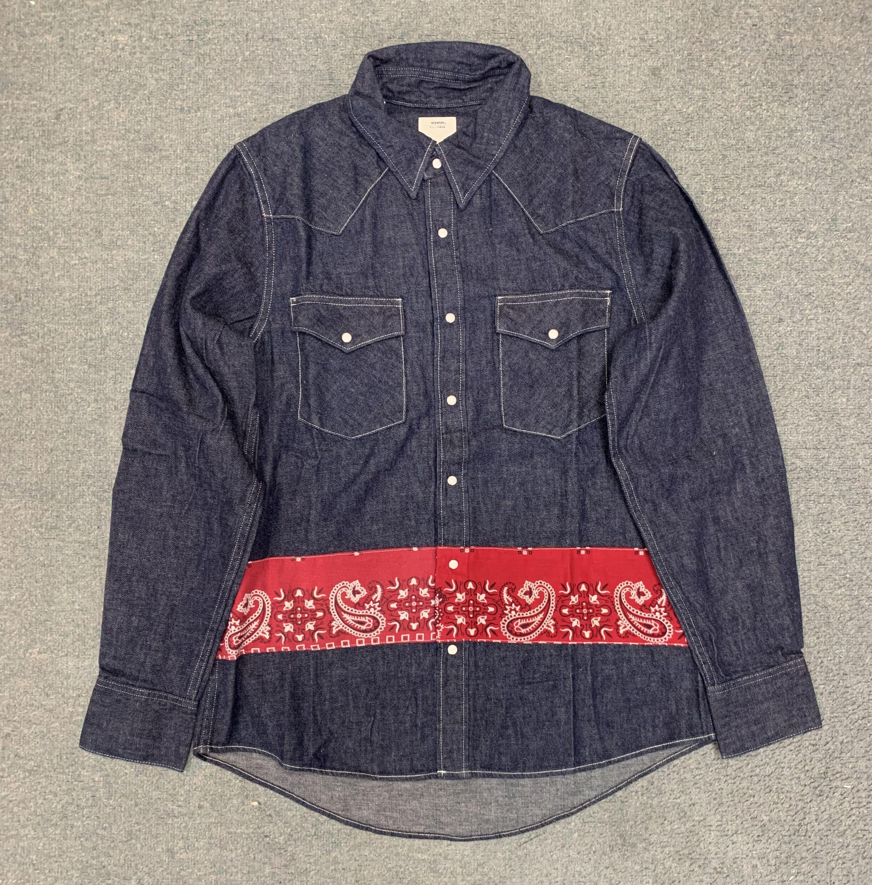 Visvim SS Bandana Border Shirt One Wash T shirt Carousell