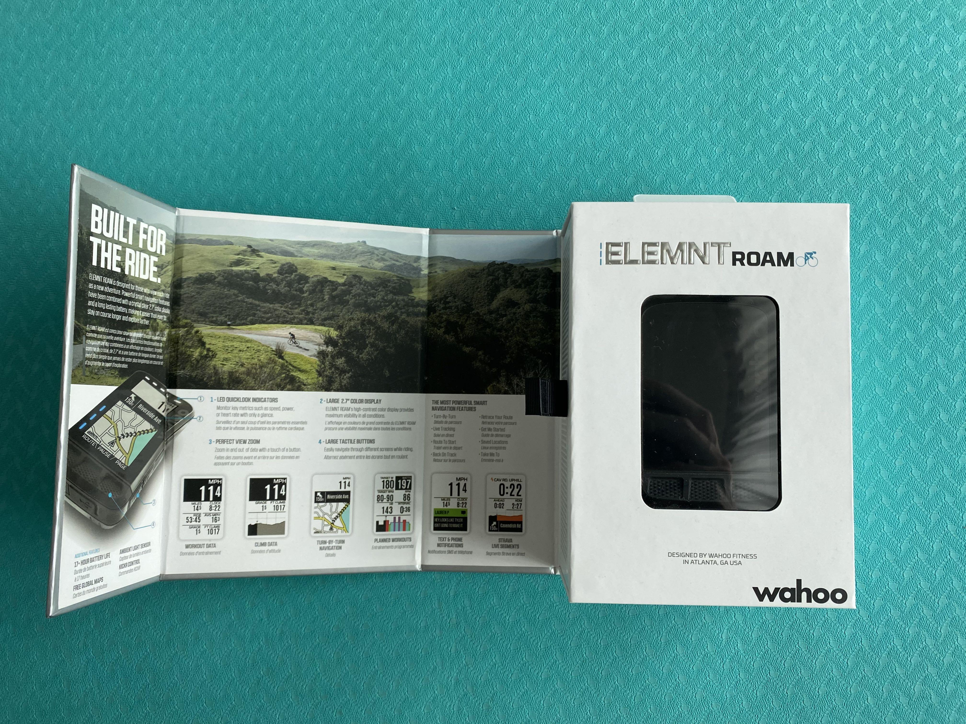 Roaming Computer Screen Wahoo ELEMNT ROAM Computer Bundle Cadence/Speed Sensors + Heart Rate ...