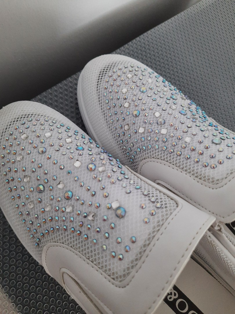 White studded clearance shoes