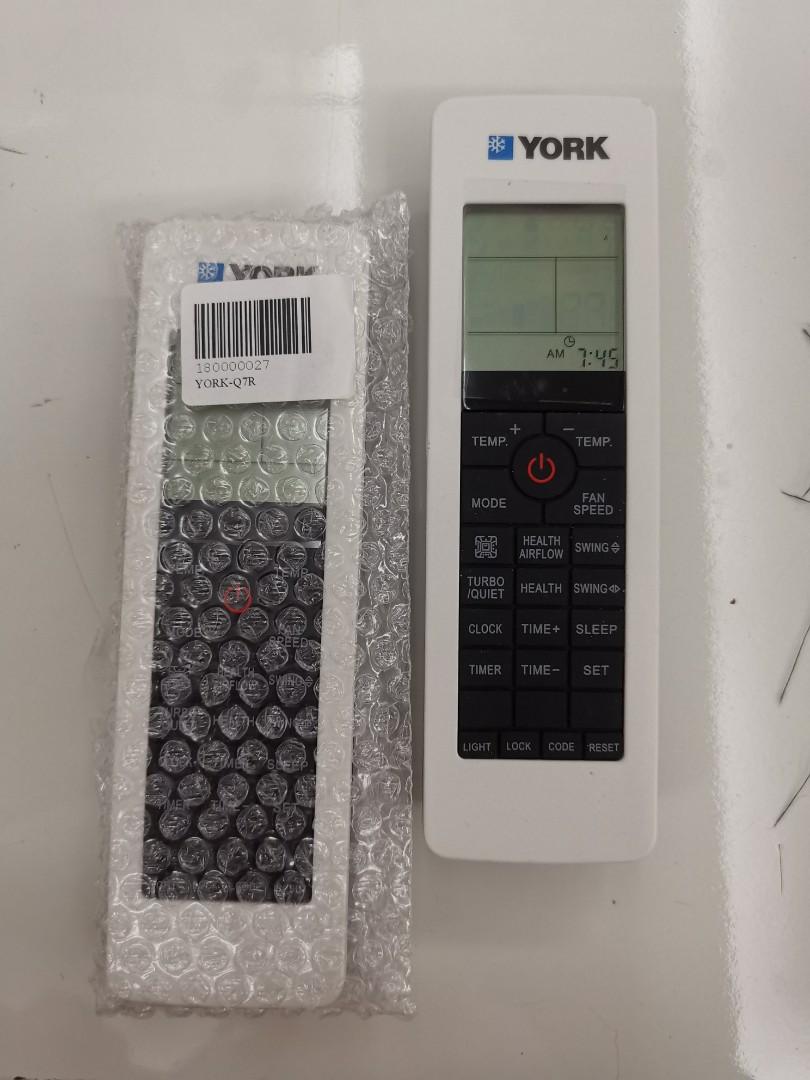 York Air Conditioner Remote Control (New Model York), TV & Home