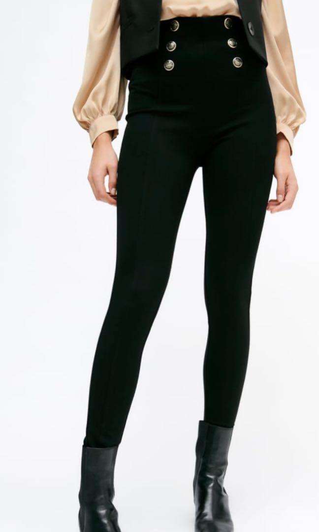 Zara Legging w Gold Buttons, Women's Fashion, Bottoms, Jeans & Leggings on  Carousell
