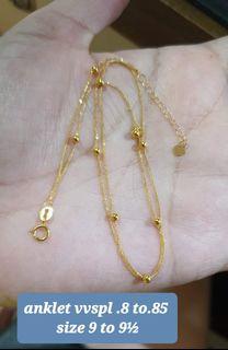 18K Saudi Gold anklet