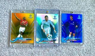 2017 first topps chrome Ucl refractors CR7 Lukaku Hazard