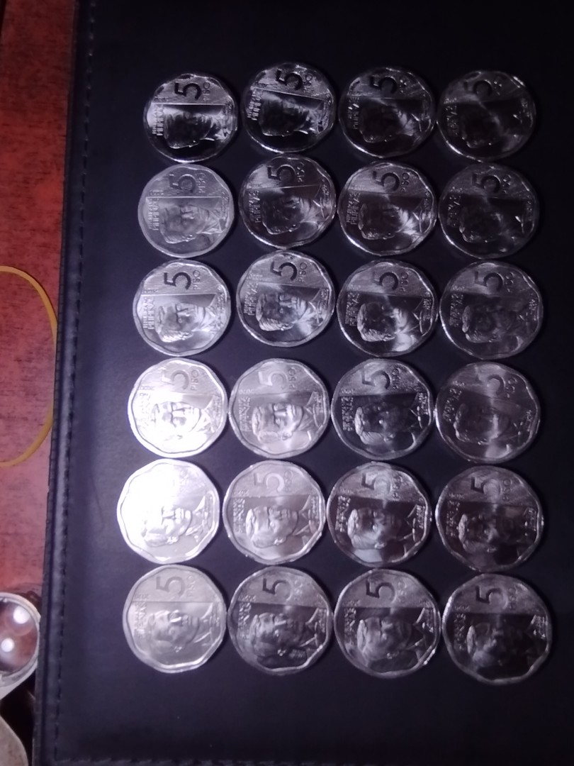 Nonagonal Coin 5 Piso Nonagonal 2020 Semi Hard to Find 24 Pieces Coins, Hobbies & Toys ...