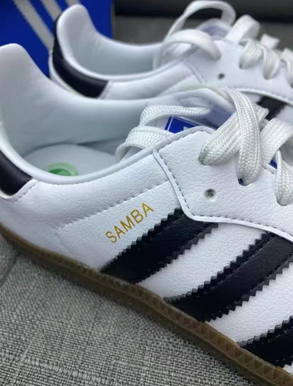 📣全新Adidas originals samba vegan白黑灰德訓鞋男女同款🔥, 女裝, 鞋