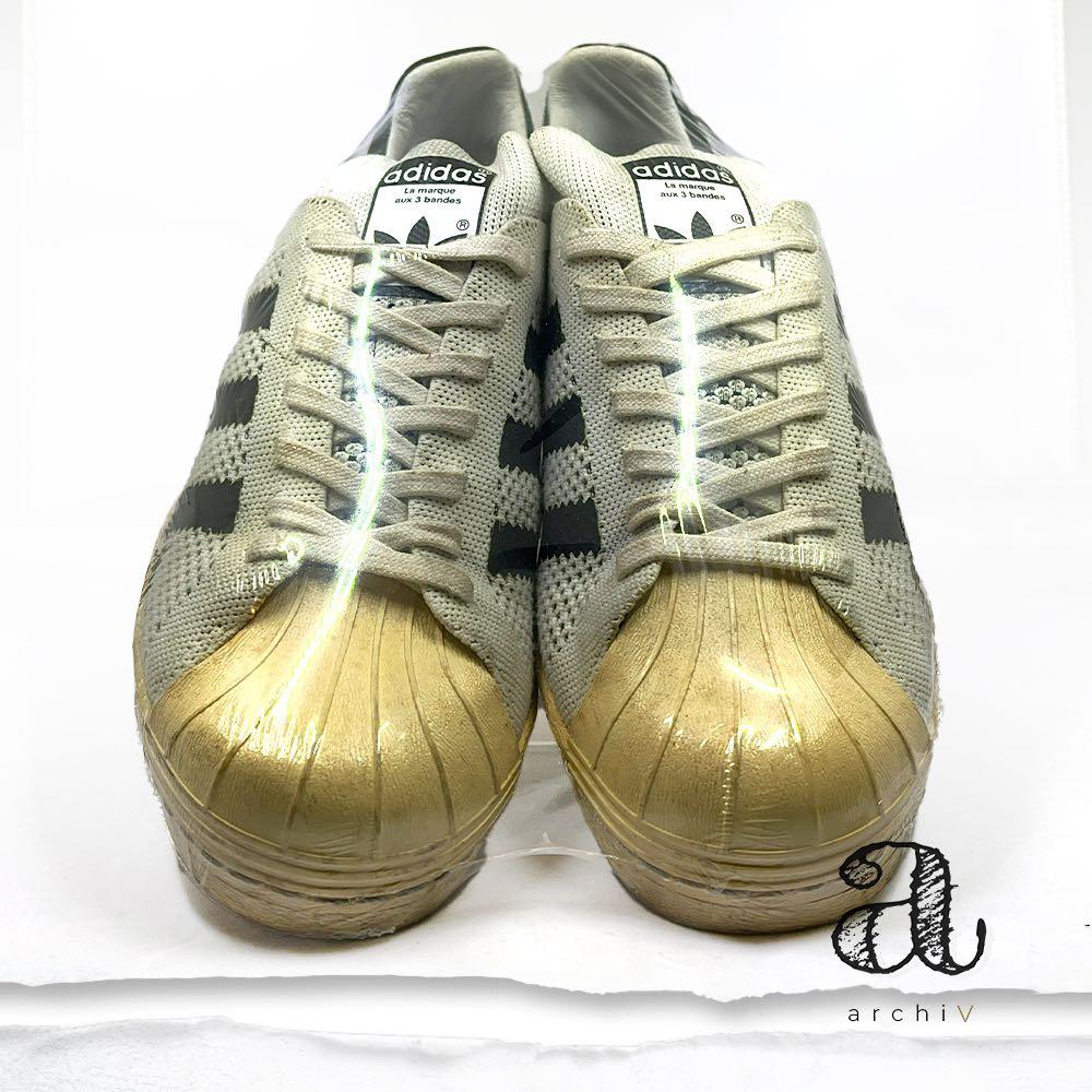 Adidas originals superstar cheap primeknit mens gold