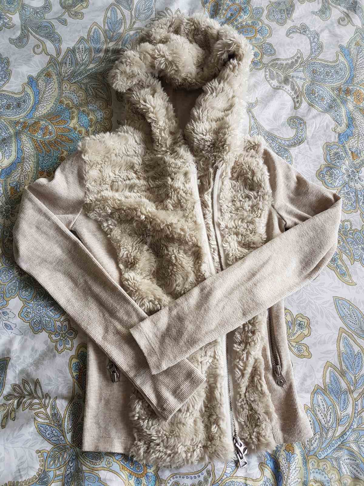 Armani exchange clearance faux fur jacket