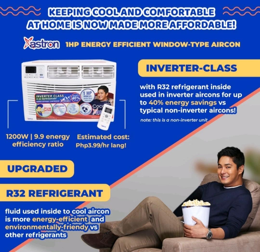 Astron Aircon Inverter Class 1HP with remote, TV & Home Appliances, Air