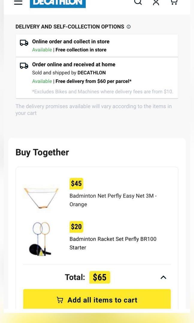 Badminton Net Perfly Easy Set 3 M with rackets Artengo Decathlon