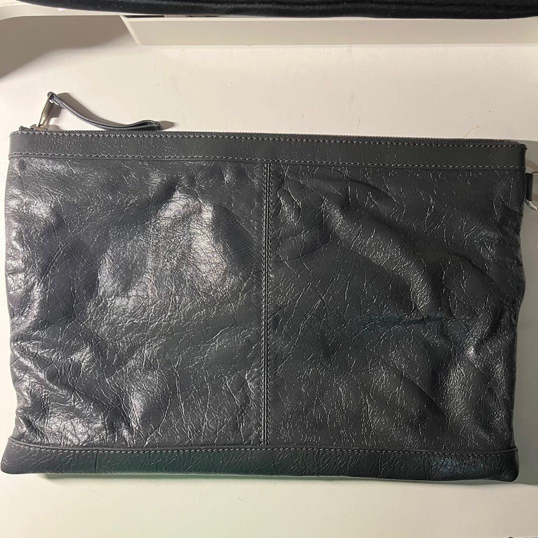 balenciaga clutch white