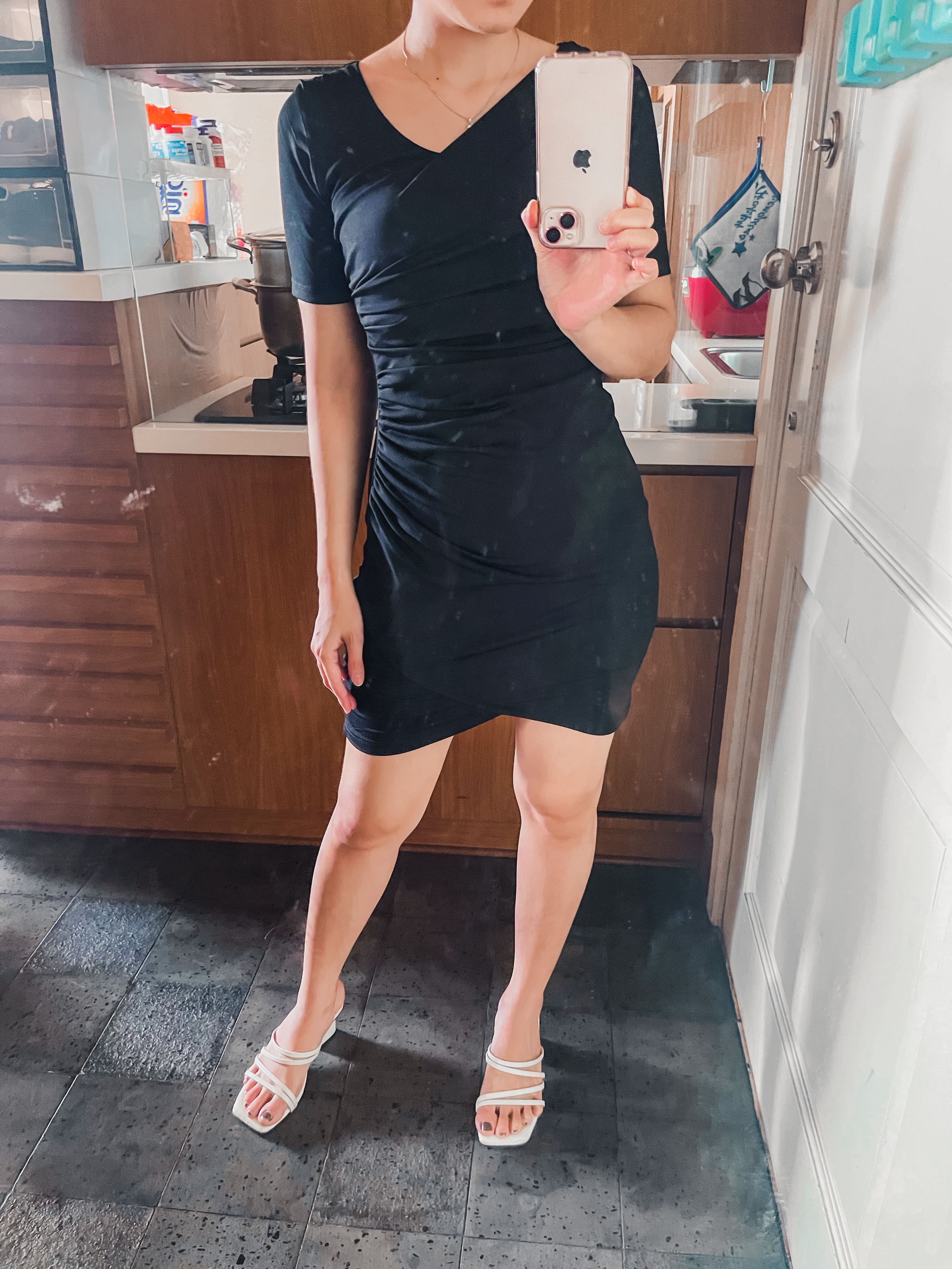 black tight dress