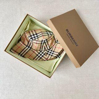 BN Authentic Burberry Checked Cotton-Blend Bucket Hat