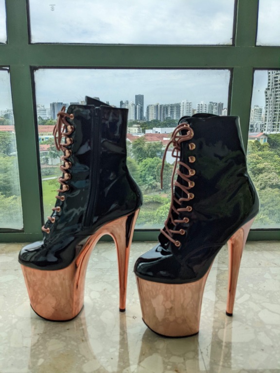Pleaser flamingo rose gold store