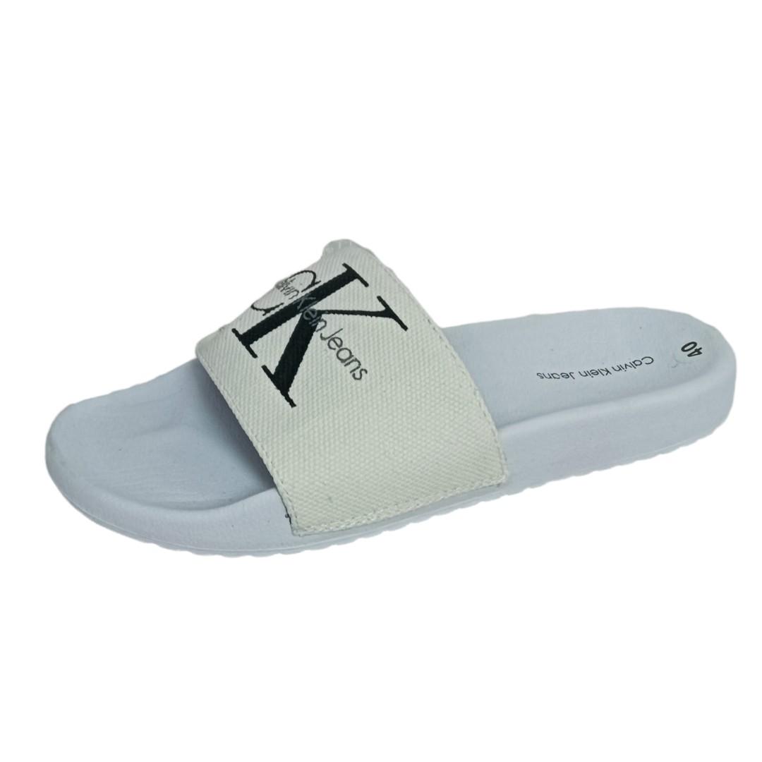 Calvin Klein Chantal Canvas Slides Women s Fashion Footwear Slippers and slides on Carousell