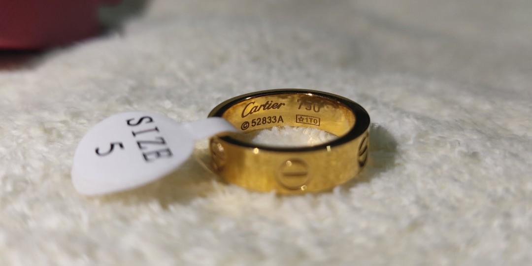 Cartier ring inside shop