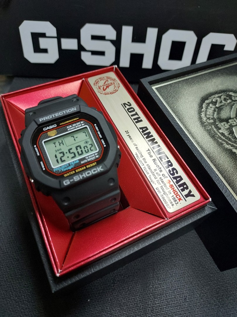 Casio G-Shock DW-5000SP-1JR 20週年限定(日本版, 激罕型號), 男裝